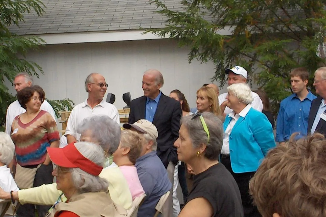 Senator Joe Biden in a Crowd