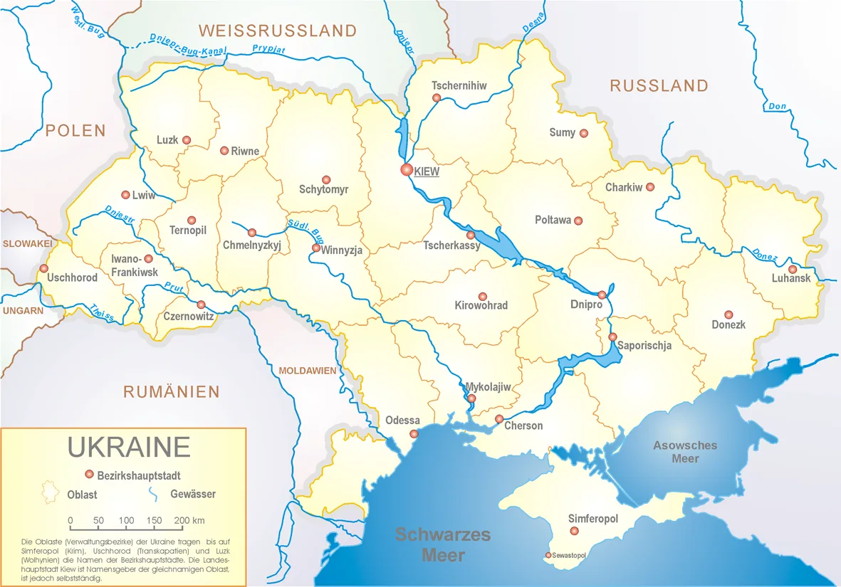 Karte Ukraine