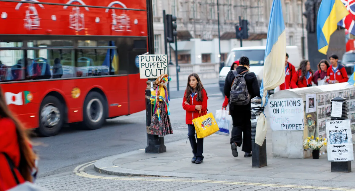 Outside the 24 7 Ukrainian protest at Downing Street (14045731223)